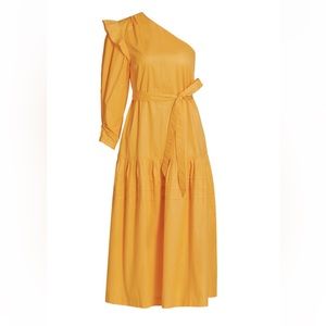 NWOT Derek Lam Finley One-Shoulder Midi Dress -1